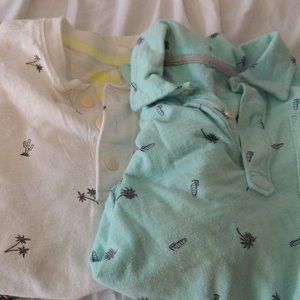 Lot of 2 Osh Kosh B'Gosh Sz 12 Short Sleeve Shirts Polo T Shirt Cotton